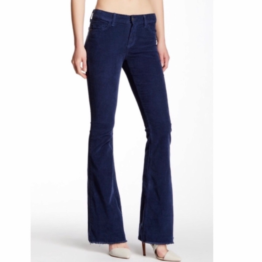 Women's Navy Flare Corduroy Pants